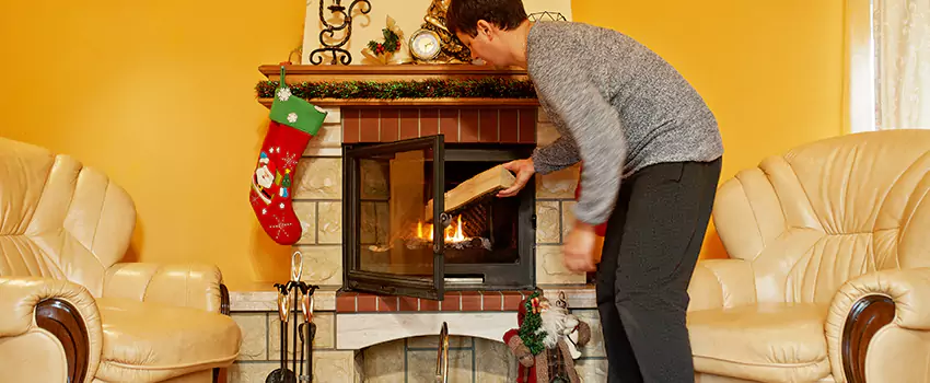 Rusted Metal Fireplace Restoration in East Mountain, Connecticut